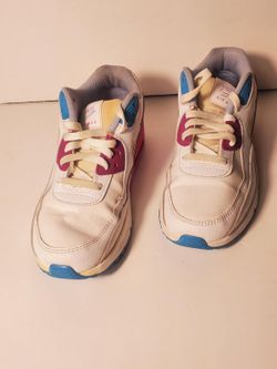 Women’s Nike Air Max 90 LTR SE Polka Dot White/Pink/Blue DV1843-100 Size 7Y