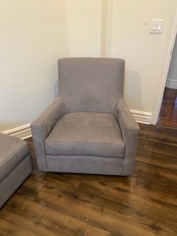 Room&Board swivel rocking chair and ottoman