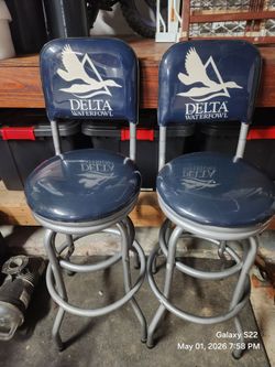 Two Rare Delta Waterfowl Barstools