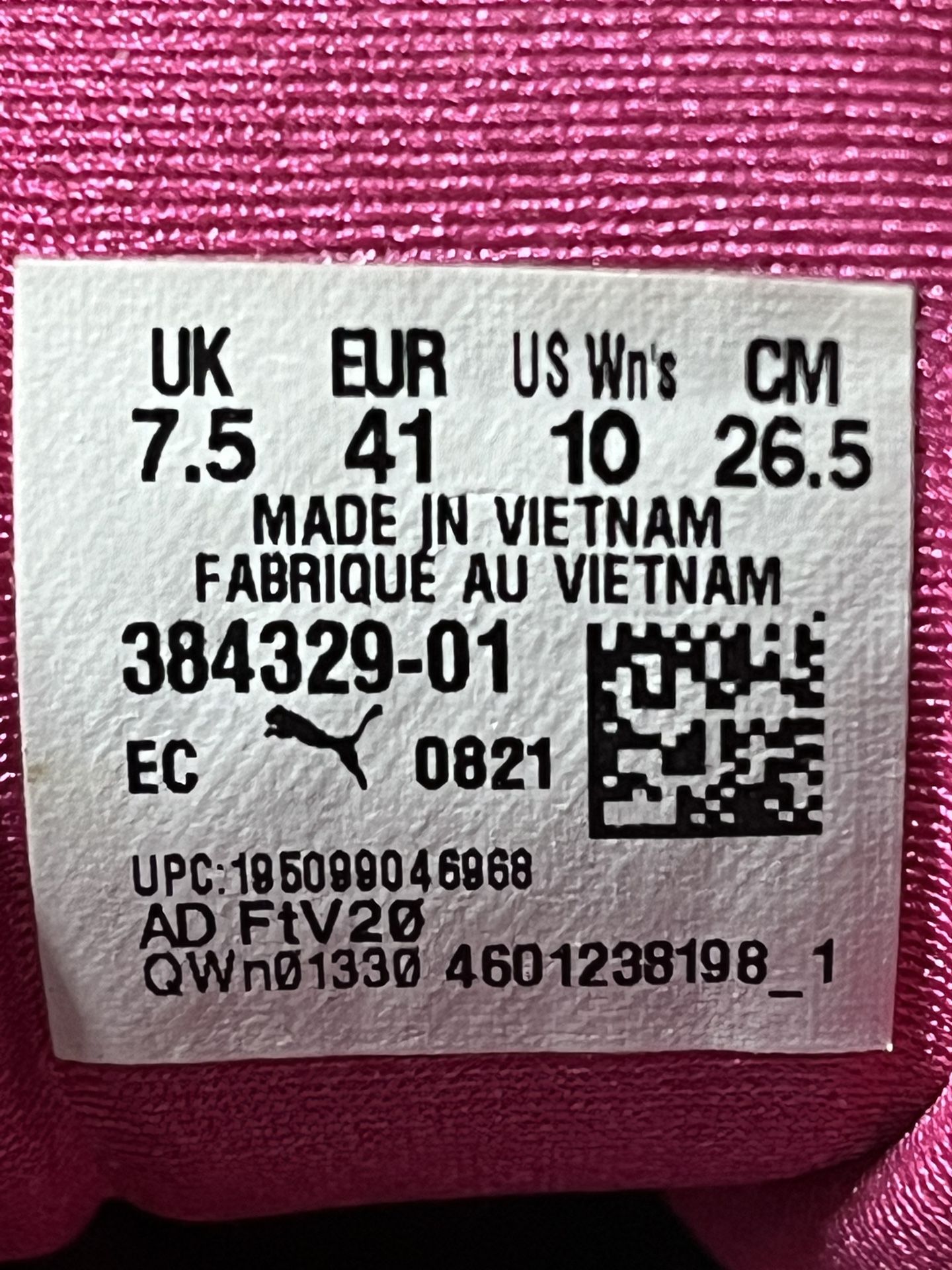 Puma RS Womens Size 8 Fast Surveillance Purple Black Sneakers Shoes Size 10