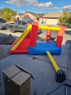 Kids Blow Up Bouncy House With Slide And Ball Pit