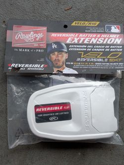 Rawlings VELO/R16 Reversible Batting Helmet Face Guard Extension - White (Matte)