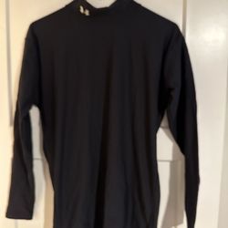 Under Armour XL Black Mock Neck Cold Gear Shirt