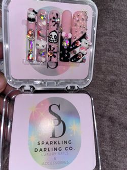 ACRYLIC XXL HELLO KITTY HALLOWEEN NAILS