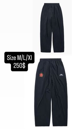 Balenciaga Men's Cotton & Polyamide Soccer Tracksuit Pants Size M/L/Xl