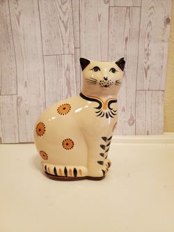 Folk Art Nesting Cat Candle Holder