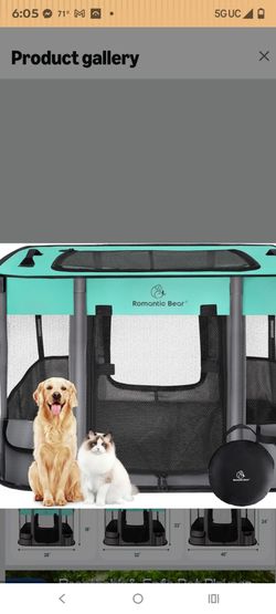 Portable pet playpen 40x32x24