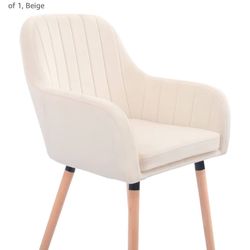 CangLong Mid-Century Modern Accent Chair with Wood Legs Armchair for Home 