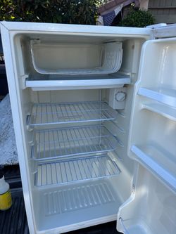 White Mini Fridge with Freezer Compartment