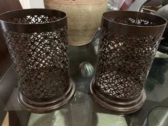 Pair of Bronze candle holders