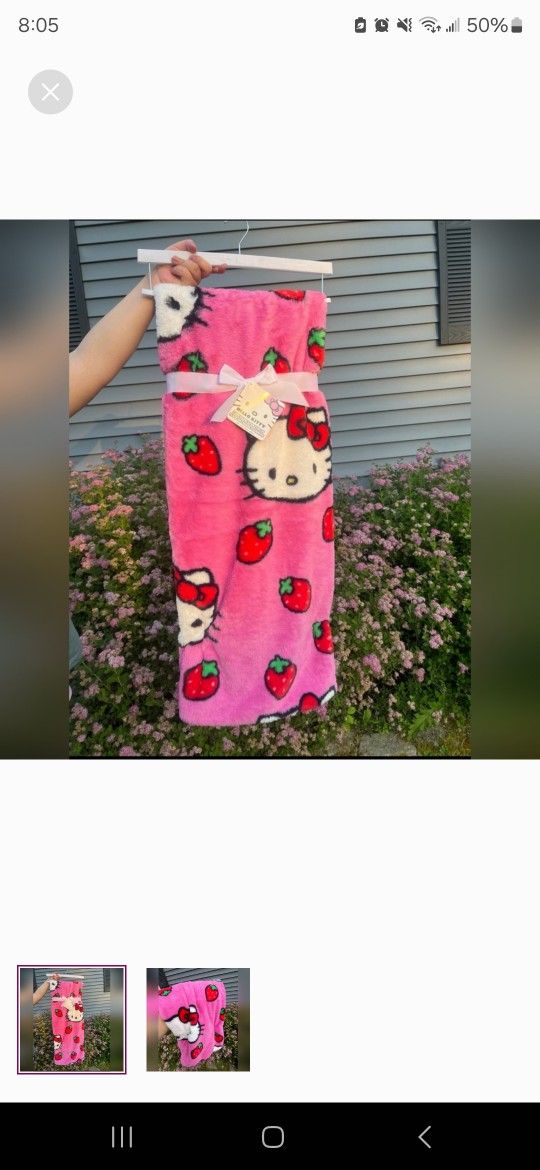 Hello Kitty Strawberry Blanket