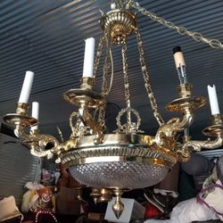 Antique French Victorian Style Chandelier 