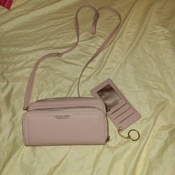 Pink purse and wallet insert