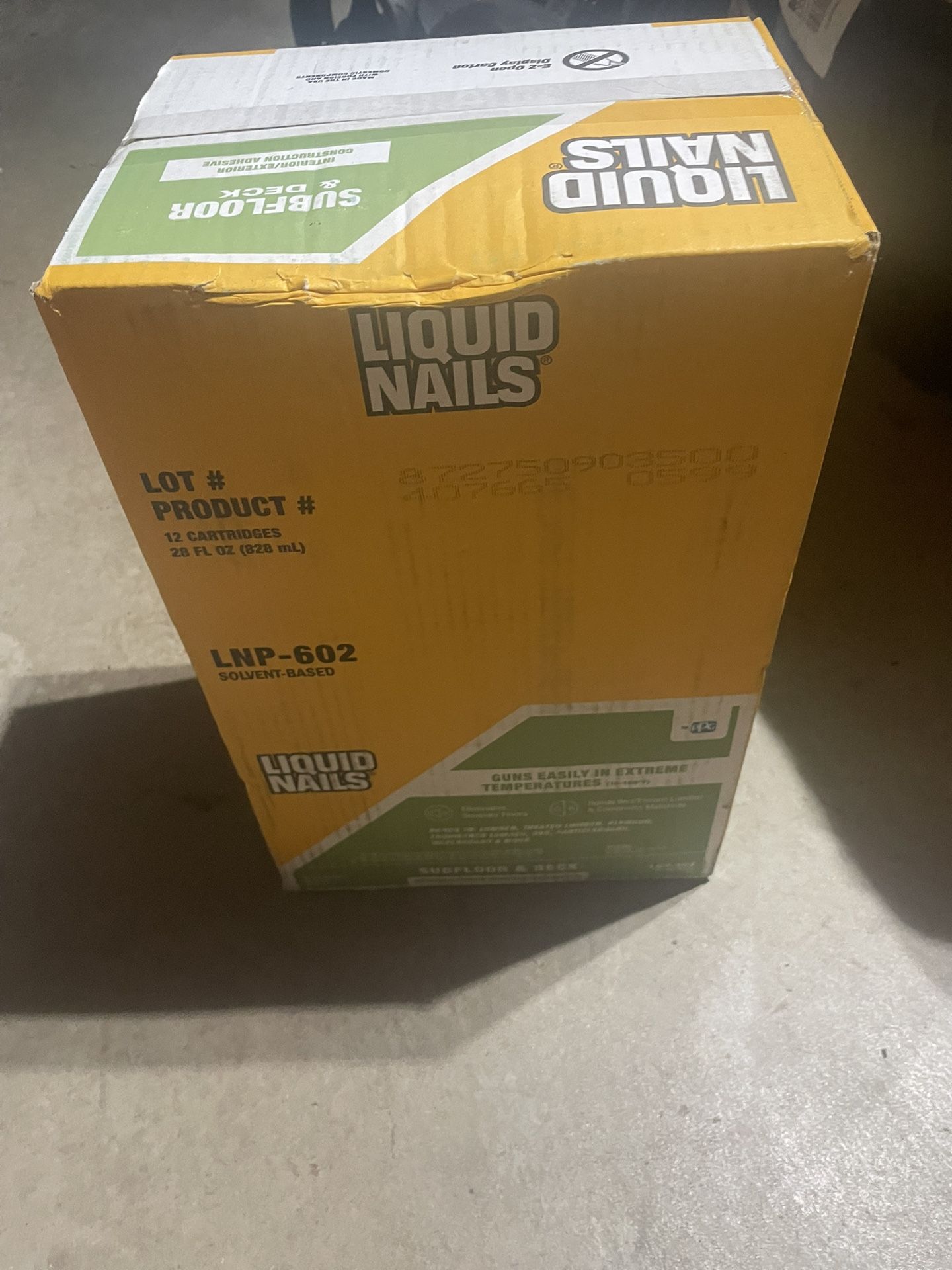 Subfloor Glue Big Tubes $40 A Box Of 12 Tubes