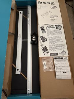 New condition Logan compact 32” mat cutter for picture framing with bevel cutter and extra blades