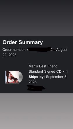 Signed by Sabrina Carpenter