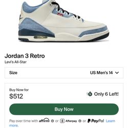 Jordan Retro 3 Levi’s All Star