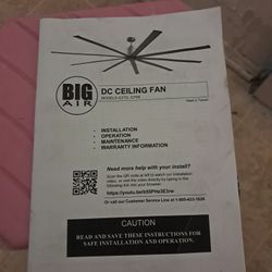 BIG AIR DC CEILING FAN 72IN