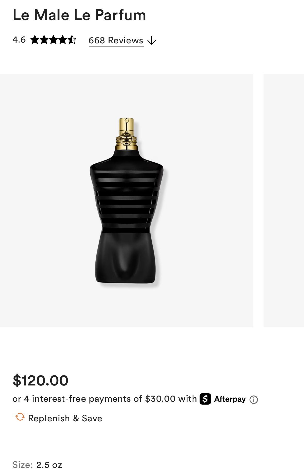 2.5 oz - JPG Le Male Le Parfum