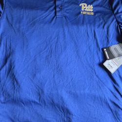Panthers Pitt colosseum blue dry fit shirt Sz. Large 