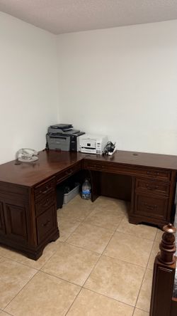Solid wood desk