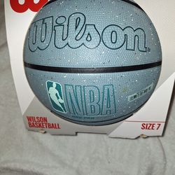 Wilson NBA Forge Series Size 7 Basketball Blue Grey Indoor Outdoor Play