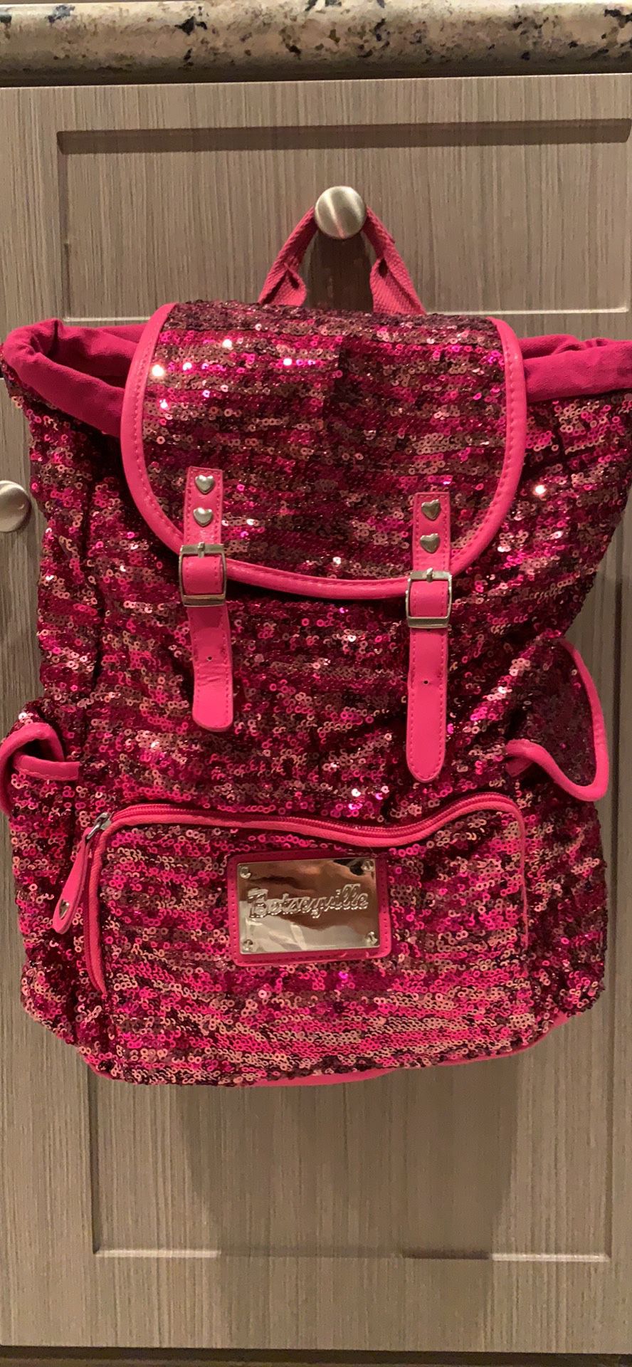 Hot pink Betsyville sequin backpack