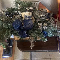 Blue christmas items