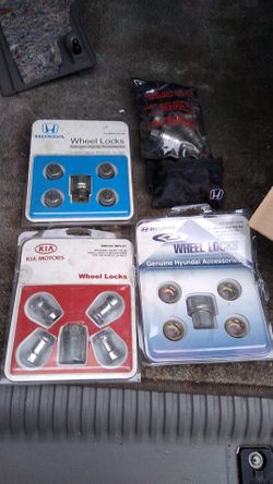 Honda, Hyundai,VW and Kia wheel lock sets for sale