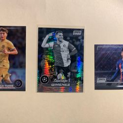 Topps stadium club chrome lot of 3: Santiago gimenez x gavi x pablo torre rookie card