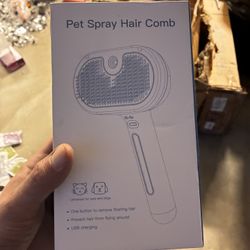 pet spray hair comb