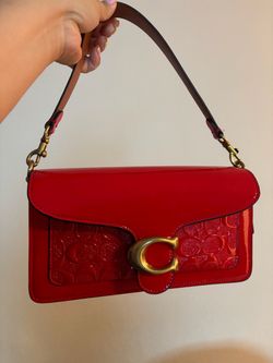 Coach tabby bag red