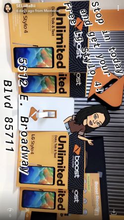 3 FREE LG STYLO 4! WHEN YOU MAKE THE SWITCH TO BOOST MOBILE TODAY! 5612 E. BROADWAY BLVD 85711