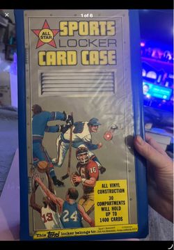 Vintage 1980's ALL STAR Sports Locker Card Case Vinyl Tara Toy No. 8920