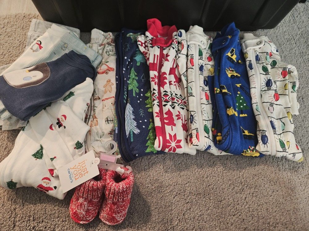 Baby Boy Holiday Christmas Pajamas 