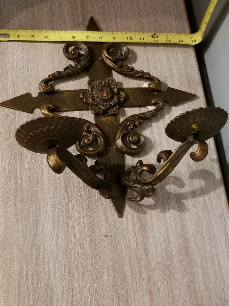 Candle holders; black; qty 2- $12