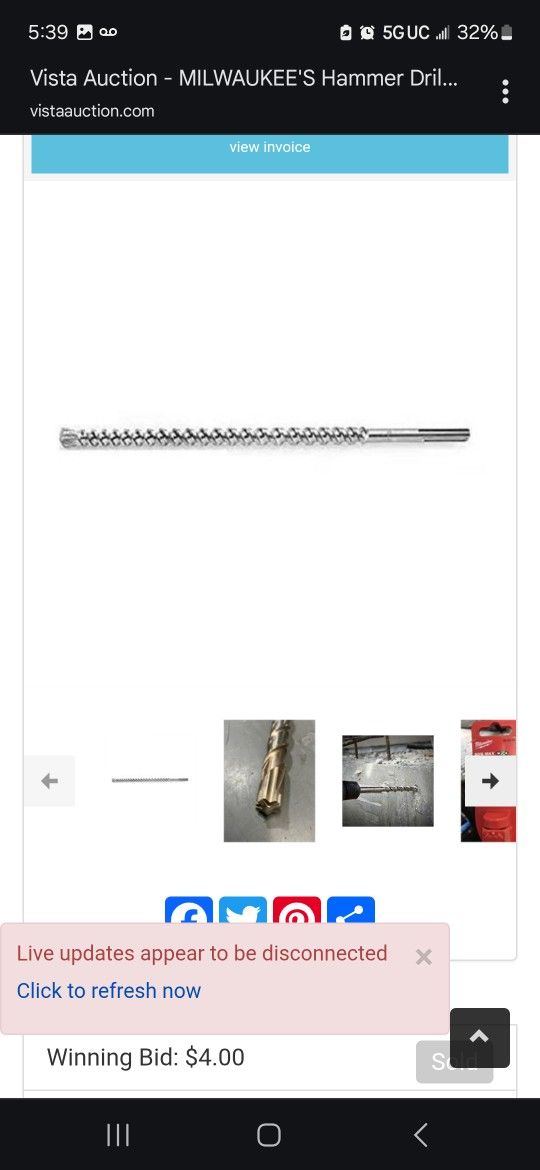 Drill Bit Sds Masonary 3/4 By 13 Inch