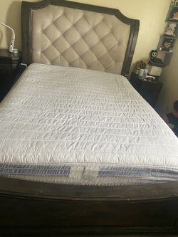 Queen  Bed + Night Stand 