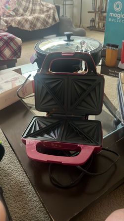 Red Electric Sandwich Maker Press