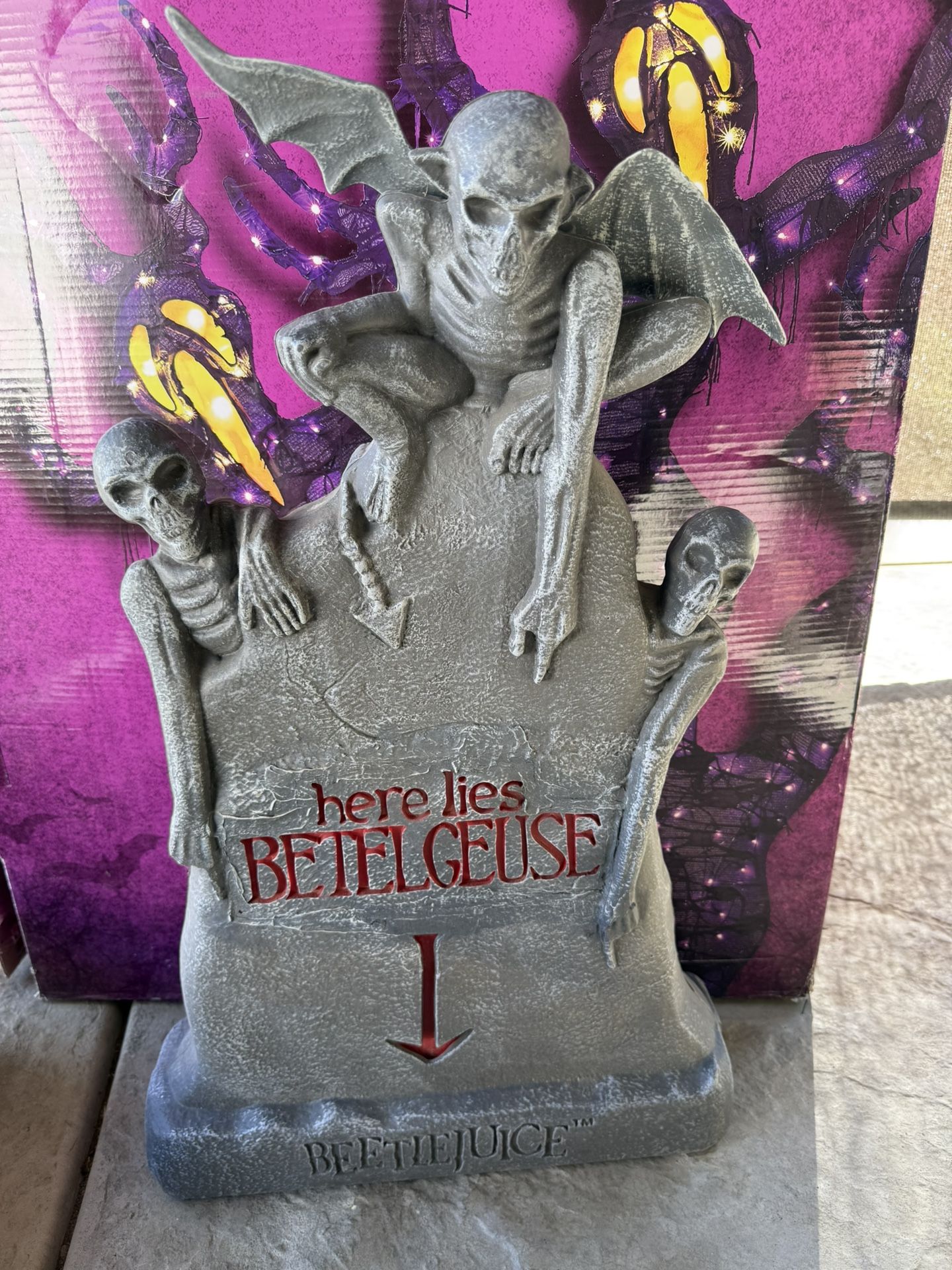 Beetle juice Tombstone Halloween decor