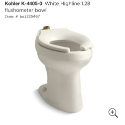 Kohler high-line accuflush elongated bowl