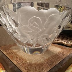 Etched Crystal Bowl