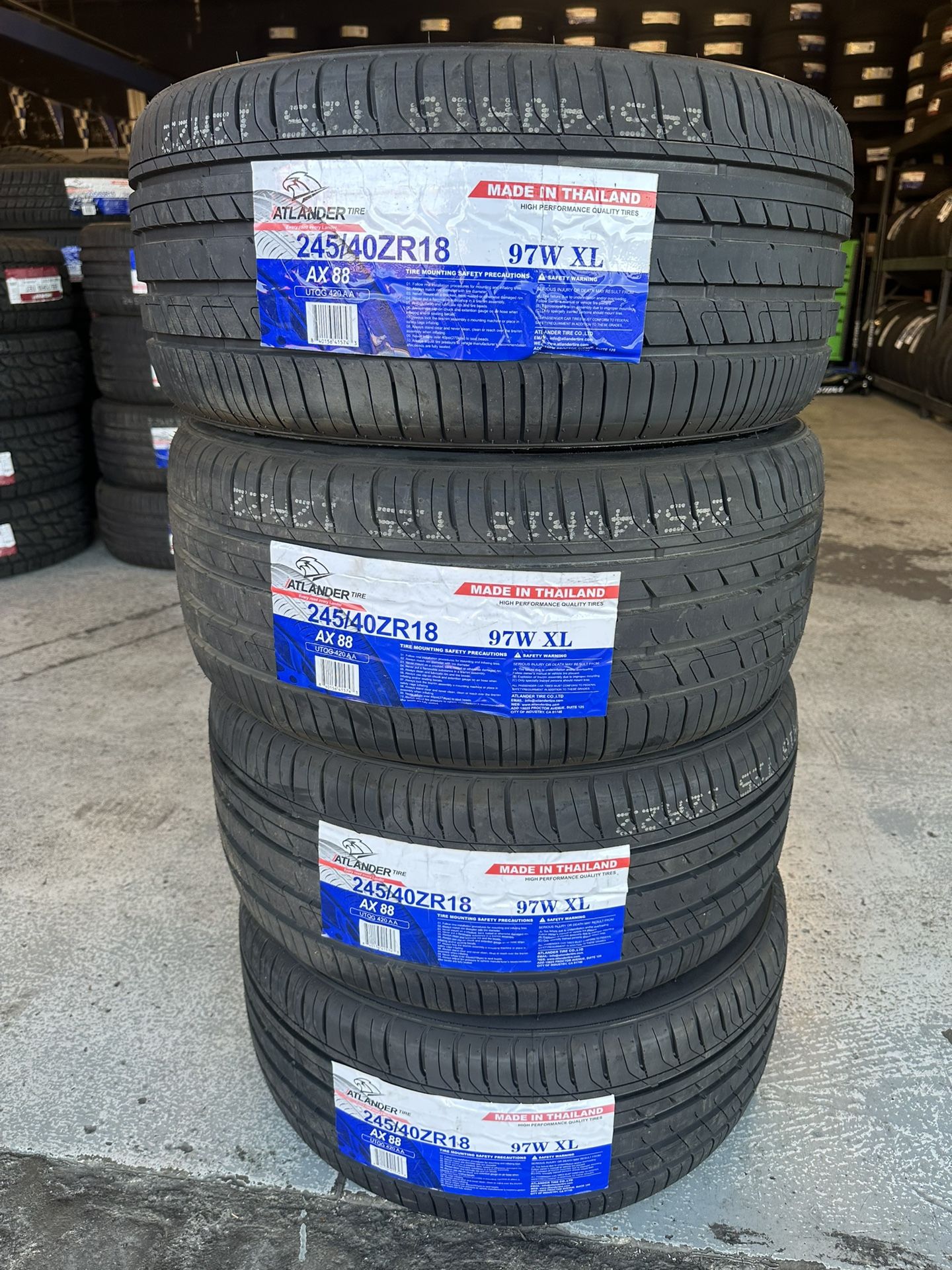 245/40/18 New Set Of Tires Installed 