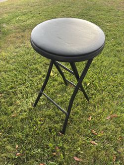 Mainstays Folding Metal Stool, Black