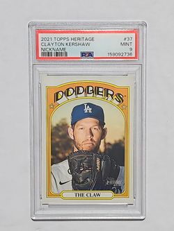 2021 Topps Heritage Clayton Kershaw nickname Variation PSA 9 MINT Dodgers .