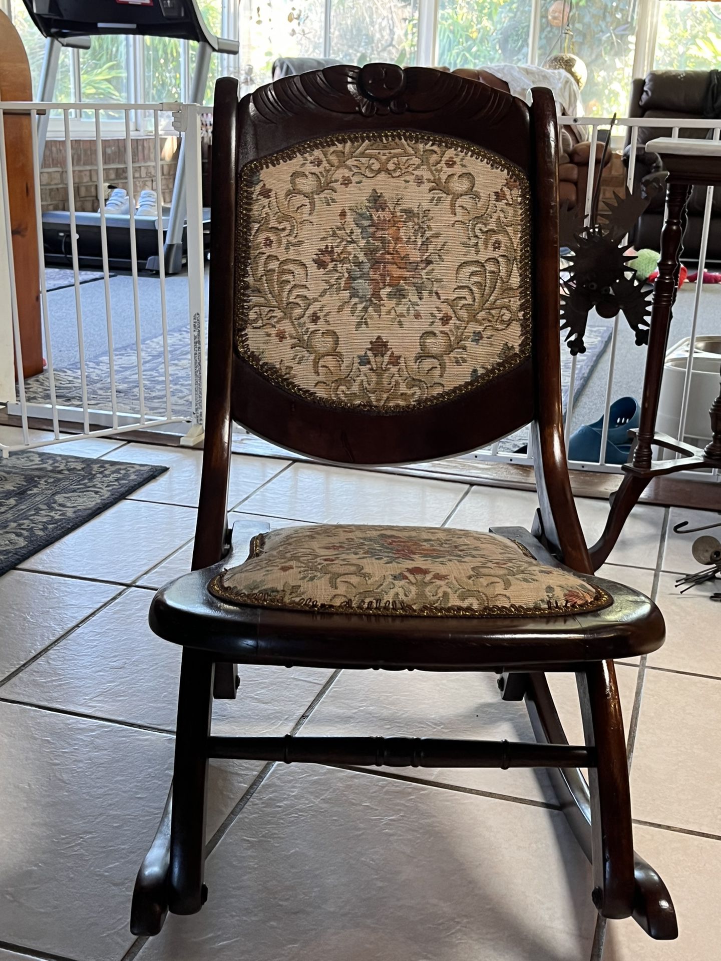 Vintage Folding Rocking Chair 