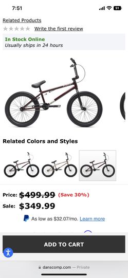 Cygnus Bmx Bike 20.5 Inch Frame Great Condition