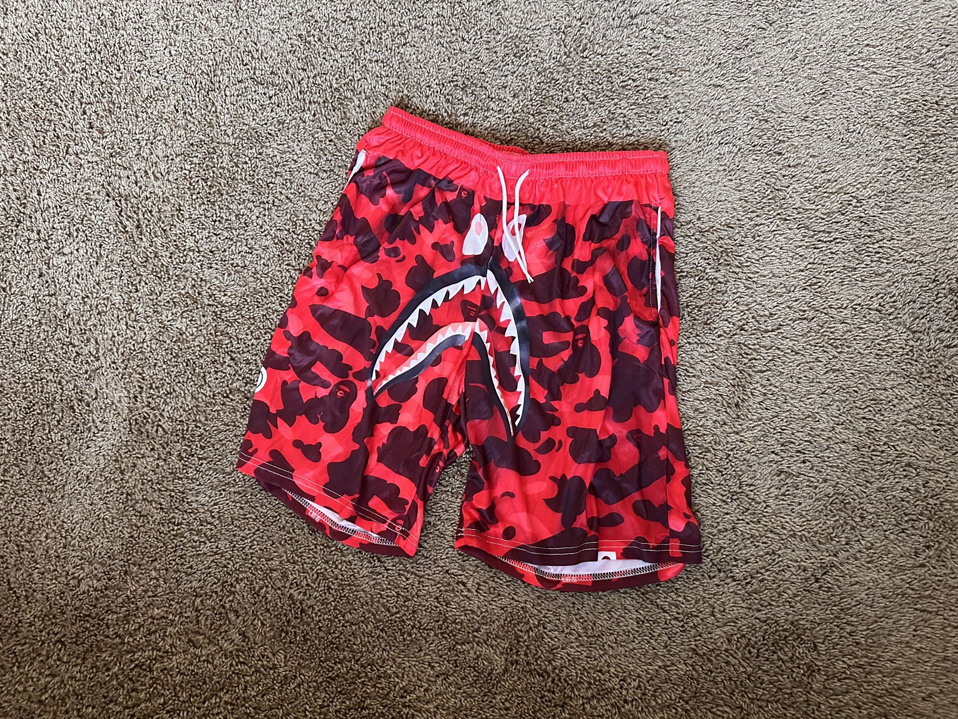 Red Camo BAPE Shorts