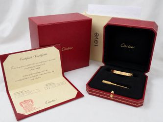 Cartier Love Bracelet w/ Box & Accessories – Gold Tone – Like New
