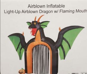 Giant 10 FT Halloween Inflatable Dragon Archway - Blow Up Yard Decor